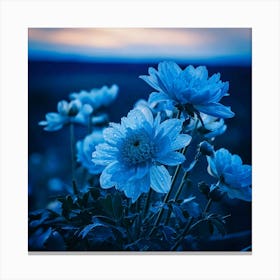 Firefly Blue Hour Floral Coolness Flowers Captured In The Cool, Blue Tones Of Twilight 1 Leinwandbild