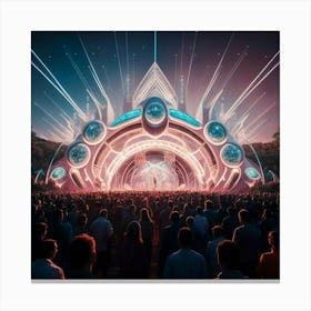 Festival At Night Canvas Print