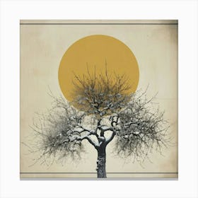 Tree In The Snow Canvas Print