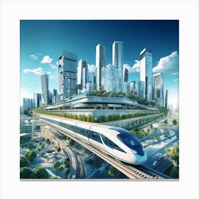 Futuristic City 9 Canvas Print