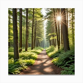 Path Through The Forest 4 Canvas Print