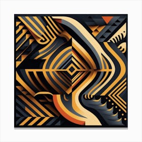 Geometric Abstract Painting Canvas Print