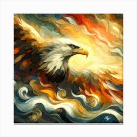 Oil Texture Abstract Eagle 1 Copy Canvas Print