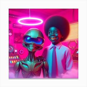 Aliens And Robots Canvas Print