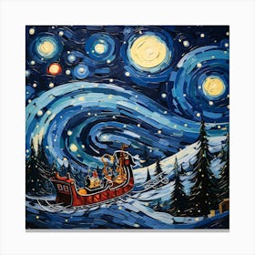 Santa'S Sleigh Canvas Print