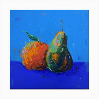 Orange And Pear Canvas Print