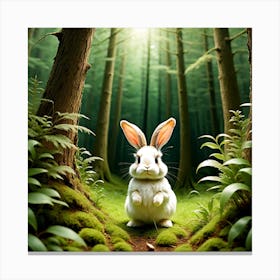 Rabbit In The Forest 5 Canvas Print