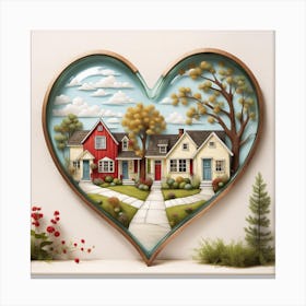 Heart Shaped House Canvas Print