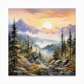 Misty Mountains Canvas Print