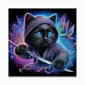 Samurai Cat 1 Canvas Print