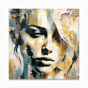 Wall Art - Textured Woman's Face Canvas Print