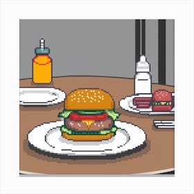 Pixel Art 25 Canvas Print