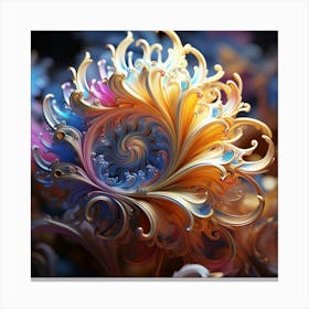 Abstract Flower Canvas Print