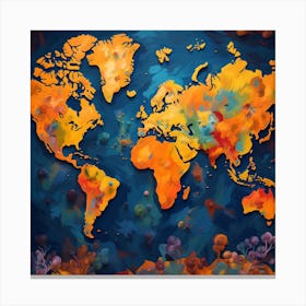 World Map Canvas Print