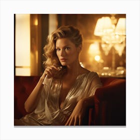 Gisele inside a nice hotel  Canvas Print