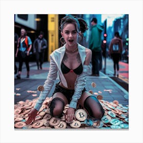 Bitcoin Girl 15 Canvas Print