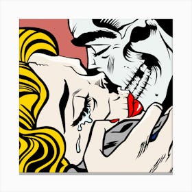 CREEPY KISS Canvas Print