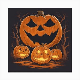 Halloween Pumpkins Canvas Print