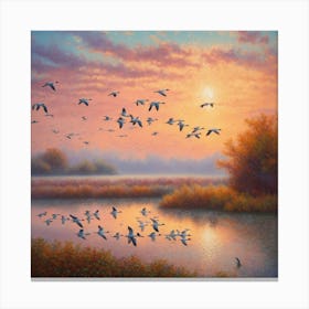 Gaggle of geese 2 Canvas Print