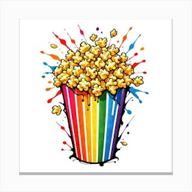 Rainbow Popcorn Canvas Print