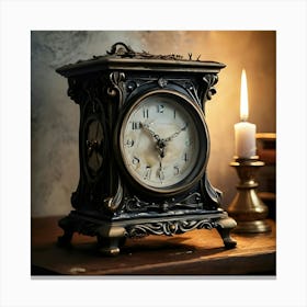 Antique Clock Canvas Print