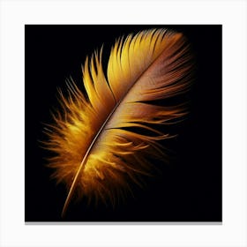 Golden Feather Canvas Print