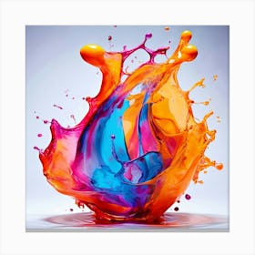 Fresh Colors Liquid 3d Design Spark Hot Palette Shapes Dynamism Vibrant Flowing Molten (20) Canvas Print