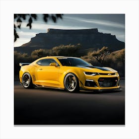 A Dramatic High Contrast Cinematic Photograph Of A Vibrant Chevrolet SS 1 Canvas Print