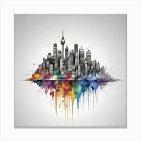 City Skyline 28 Canvas Print