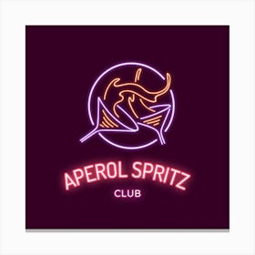 Aperol Spritz Orange & Neon - Aperol, Spritz, Aperol spritz, Cocktail, Orange, Drink 3 Canvas Print