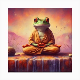 Frog Meditation Canvas Print