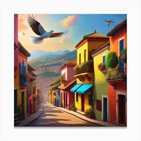 Colorful Street 1 Canvas Print