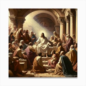 Supper Of Jesus Canvas Print