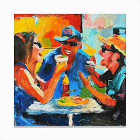 Slice Of Life Comedy Impressionist Art Painting (3) Canvas Print