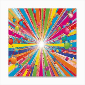 Colorful Sunburst Canvas Print