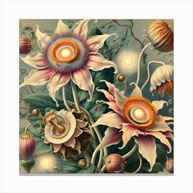 Psychedelic Flowers Canvas Print