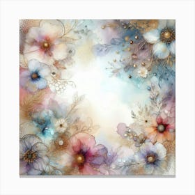 Floral Frame Canvas Print