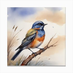 Bird On A Branch Canvas Print