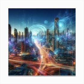 Futuristic Cityscape 8 Canvas Print