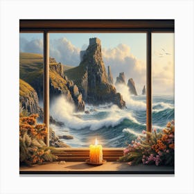 Waves Through the Window  Canvas Print