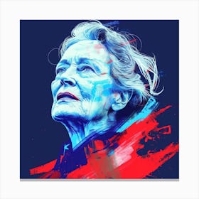 Creatai 24830 A Portrait Of The Actor Meryl Streep Through Bl B65b50ea B2fa 4a88 B6e7 8ff0cb438b0a 3 Canvas Print