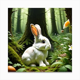 Bunny In Forest (24) Canvas Print