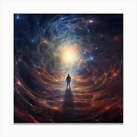 Man Standing In Space 1 Canvas Print