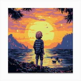 Sunset Boy Canvas Print