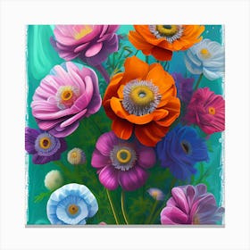 Anemone Flowers 15 Canvas Print
