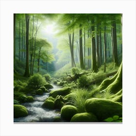 Mossy Forest 18 Canvas Print