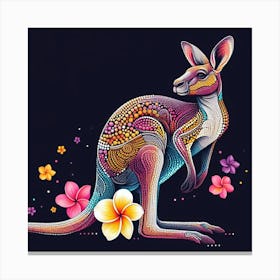Kangaroo flowers Canvas Print