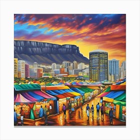 Table city Canvas Print