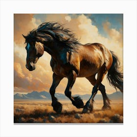 Horse Running Canvas Print