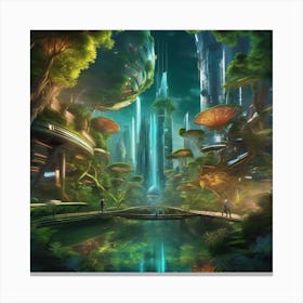 A.I. Blends with natural world Canvas Print